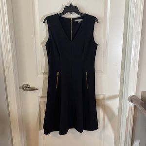 NWT V-neck Fit and Flare Black Dress